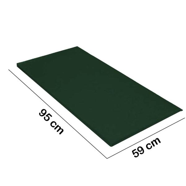 Imagem de Colchonete Slim 95x59cm Solteiro Para Ginástica Academia Escola Suede Verde Musgo - Ahazzo Móveis