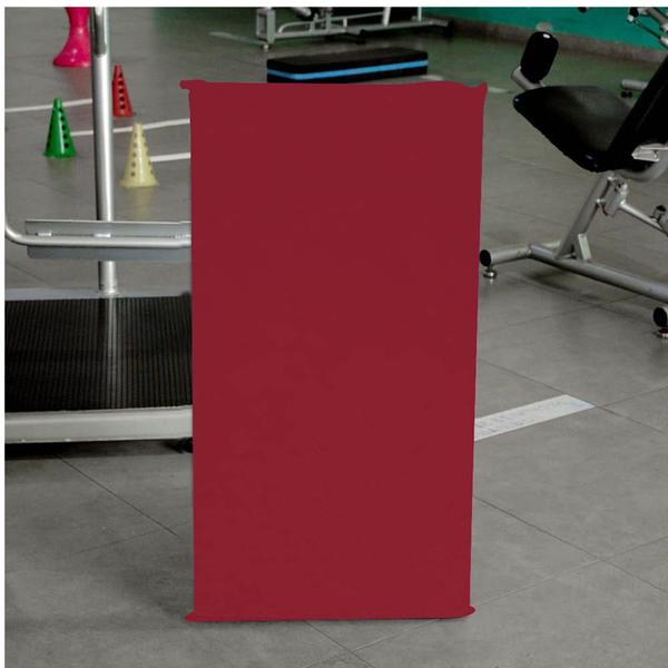 Imagem de Colchonete Slim 95x59cm Solteiro Para Ginástica Academia Escola Suede Vermelho - Ahz Móveis