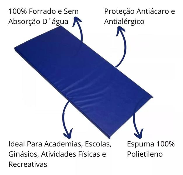 Imagem de Colchonete Tapete Ginástica Treino Abdominal Academia Yoga Impermeável Fitness Espuma