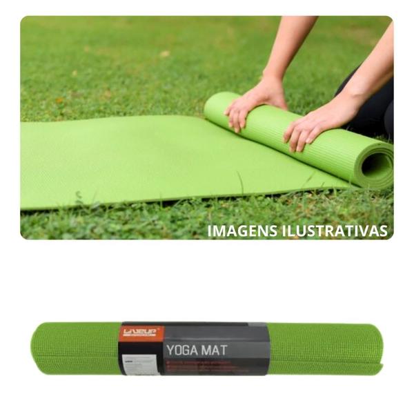 Imagem de Colchonete Tapete Yoga Ginastica Eva Verde Exercicios 1,73 Metros Liveup Sports