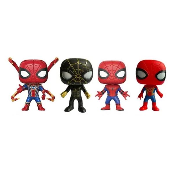 Imagem de Coleção 4 Bonecos Figura de Ação Homem Aranha para Crianças Spider-Man