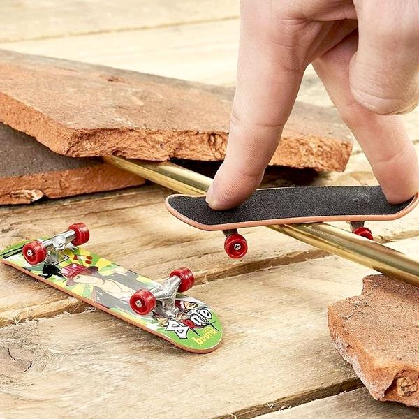 Imagem de Coleção 6 Skate de Dedo em Miniatura + Peças Reserva X-Trick Radical Art Brink