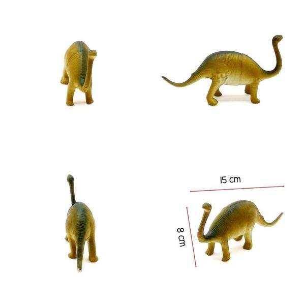 Imagem de Coleção 8 Miniaturas Dinossauros Jurássicos Animais de Brinquedo em Borracha - Dino World