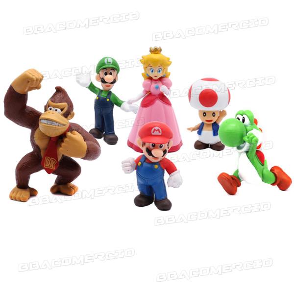 Imagem de Coleção Action Figure Super Mario Bross 6 Bonecos Miniatura