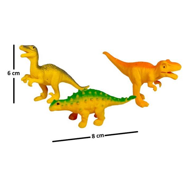 Imagem de Coleção c/ 12 Dinossauros Jurássicos Ovos Árvores Acessórios