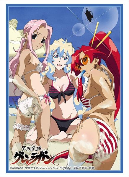 Coleção Card Game Character Sleeves Gurren Lagann Yoko, Nia & Darry Swimwear Ver. HG Vol.1641 - Bushiroad Imagem de Coleção Card Game Character Sleeves Gurren Lagann Yoko, Nia & Darry Swimwear Ver. HG Vol.1641