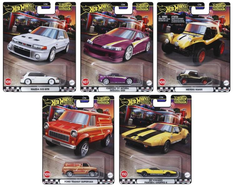 Imagem de Coleção com 5 Miniaturas Boulevard - Mix Y - 1/64 - Hot Wheels Premium