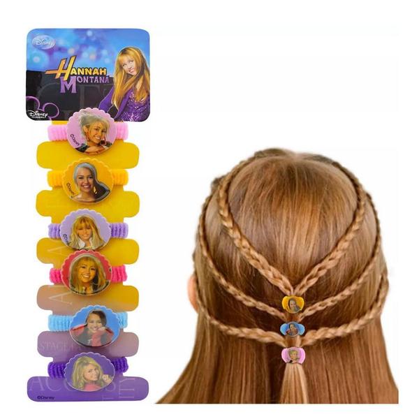 Imagem de Coleção com 6 Chiquinhas de Cabelo Hannah Montana Disney