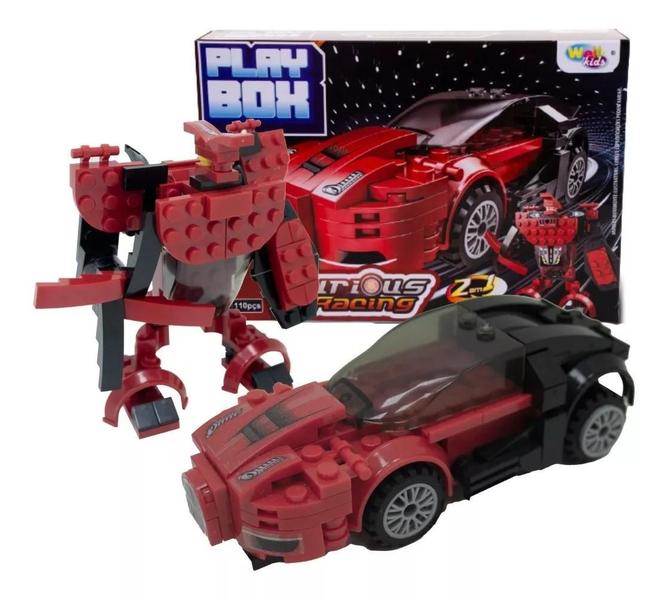 Imagem de Coleção Completa Brinquedo Blocos De Montar 4 Em 1 Carrinho Robô Brinquedo Estilo Transformers Optimus Prime Caminhão