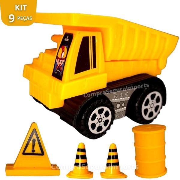 Imagem de Coleção De Carrinhos De Brinquedo Fricção Trator Construção