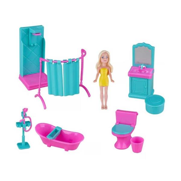 Imagem de Coleção Judy Home Banheiro Com Boneca Samba Toys Ref.446