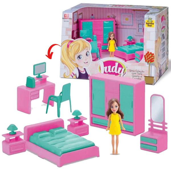 Imagem de Coleção Judy Mini Quarto com Boneca e Acessórios Samba Toys