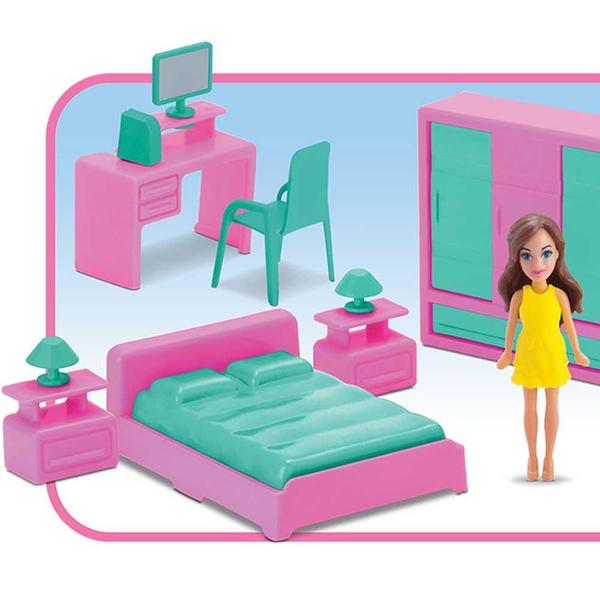 Imagem de Coleção Mini Quarto Com Boneca Judy Home Samba Toys Ref.0404