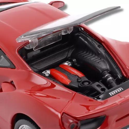 Imagem de Coleção Miniatura De Ferro Ferrari 488 GTB 18cm 1:24 Burago