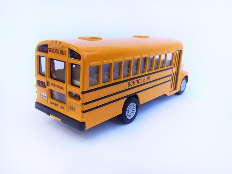 Imagem de Coleção Miniatura Ônibus Escolar Americano Antigo Ferro