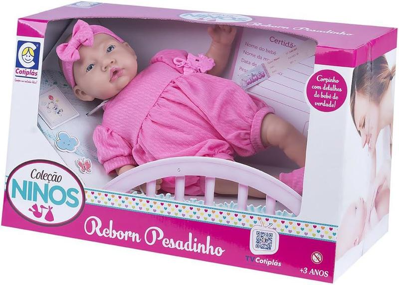 Imagem de Coleção Ninos Bebê Reborn Pesadinho Menina - Cotiplás 2180