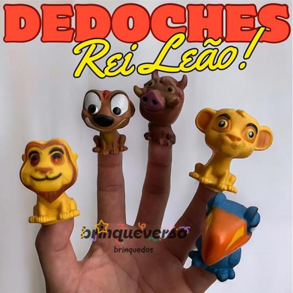 Imagem de Coleção Rei Leão. 05 UN Dedoches Rei Leão Sem Repetição de Personagens. Produto Novo.