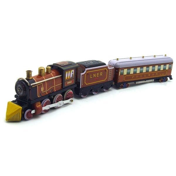 Imagem de Coleção Tin Toy Wokex Vintage Retro Trains Clockwork Wind