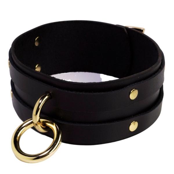 Imagem de Coleira Couro Choker Feminino Social Gargantilha Gótica Argola Estilo Dark Fashion Alternativo