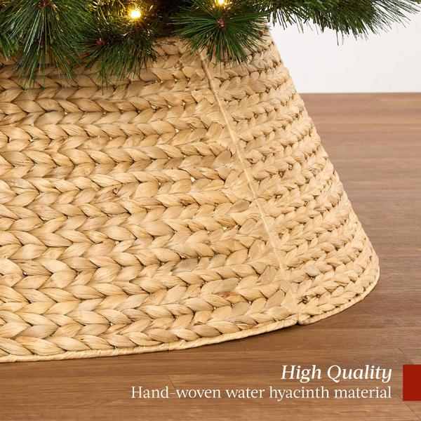 Imagem de Coleira de árvore de Natal Best Choice Products Woven Hyacinth