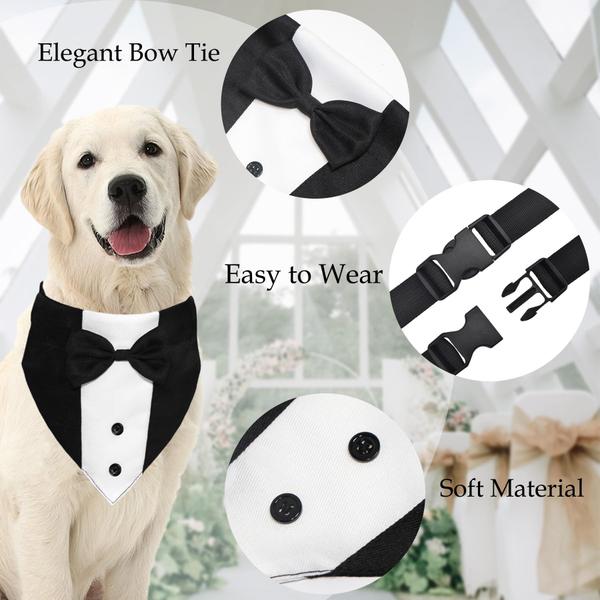 Imagem de Coleira de bandana de casamento para cães GG