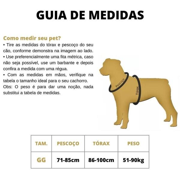 Coleira De Cachorros Grandes Porte Peitoral Com Bolso Lateral +