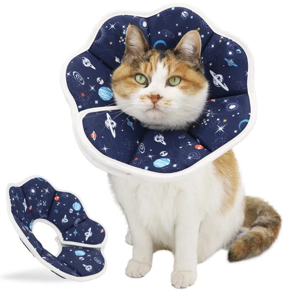 Imagem de Coleira de recuperação Cat QIYADIN Soft Cone para gatos e gatinhos (M)