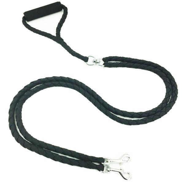 Coleira dupla para cães Wokex No-Tangle Double Dog Leash Coupler Imagem de Coleira dupla para cães Wokex No-Tangle Double Dog Leash Coupler