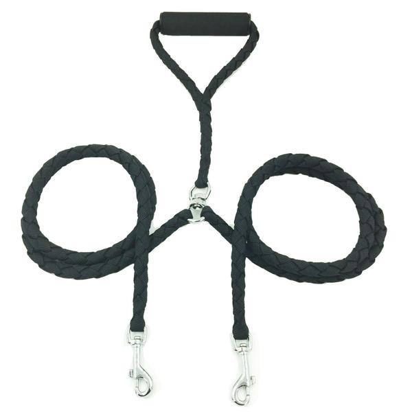 Coleira dupla para cães Wokex No-Tangle Double Dog Leash Coupler Imagem de Coleira dupla para cães Wokex No-Tangle Double Dog Leash Coupler