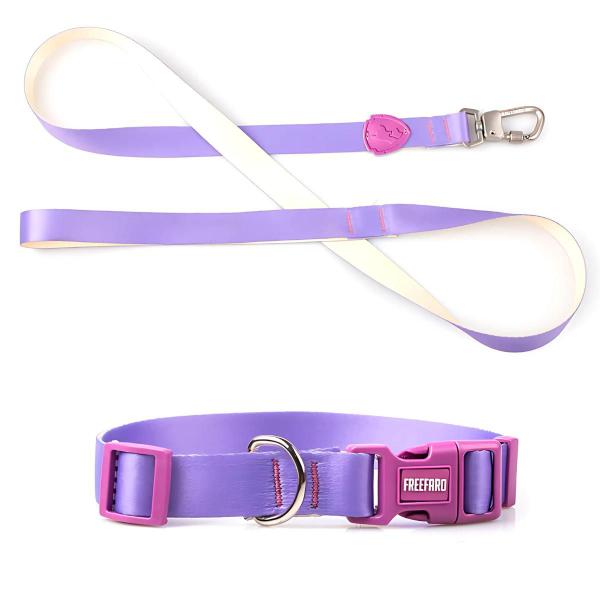Coleira Guia Kit Aurora Pet Cachorro Tamanho Ajustável 1,2 Metros - FREEFARO Imagem de Coleira Guia Kit Aurora Pet Cachorro Tamanho Ajustável 1,2 Metros
