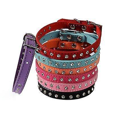 Coleira para animais de estimação Wokex S Red PU Leather + Diamond 37x1.5cm AZ15821 Imagem de Coleira para animais de estimação Wokex S Red PU Leather + Diamond 37x1.5cm AZ15821