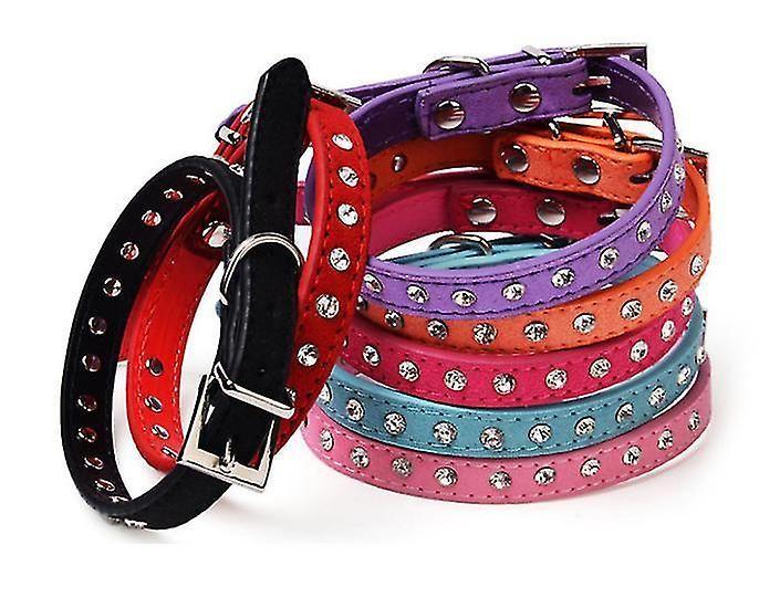 Coleira para animais de estimação Wokex S Red PU Leather + Diamond 37x1.5cm AZ15821 Imagem de Coleira para animais de estimação Wokex S Red PU Leather + Diamond 37x1.5cm AZ15821