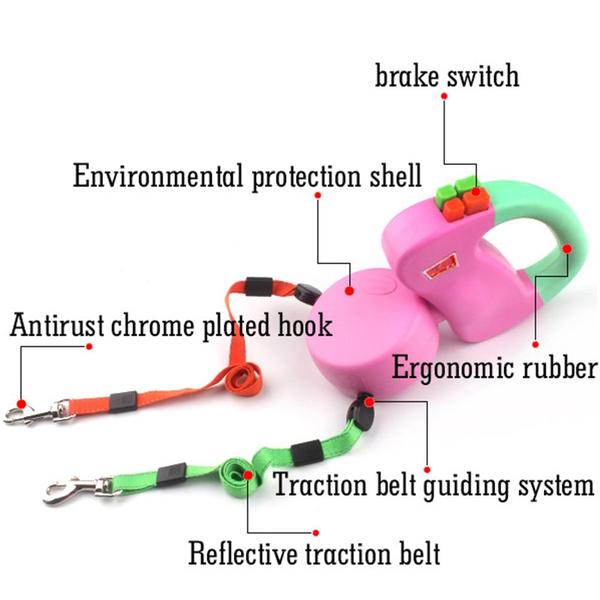 Imagem de Coleira retrátil automática para animais de estimação de dua