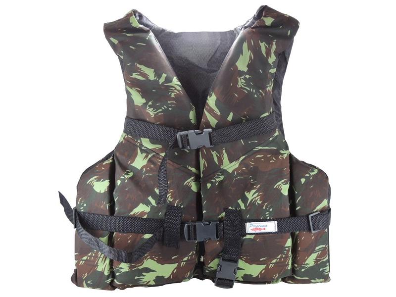 Colete Auxiliar de Flutuação Piracema Camuflado 90Kg Imagem de Colete Auxiliar de Flutuação Piracema Camuflado 90Kg