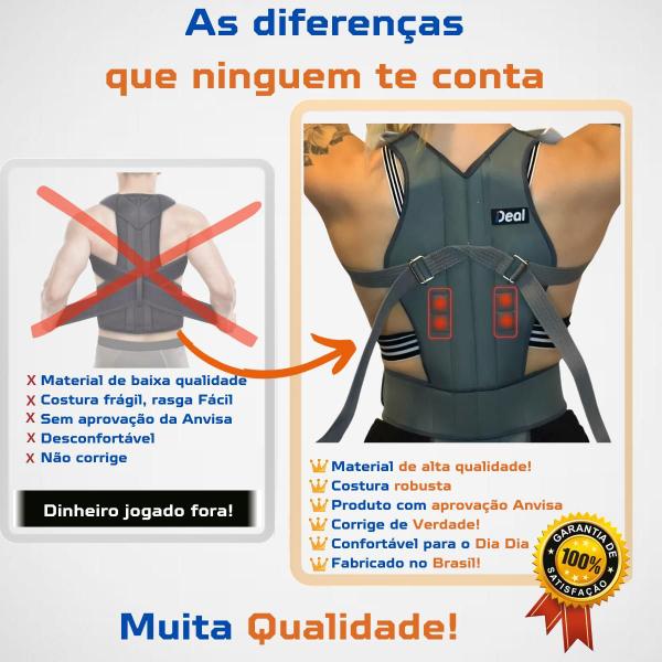 Imagem de Colete Corretor Postural Feminino Masculino Unissex Magnético