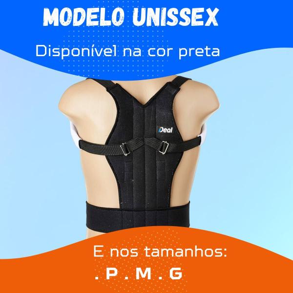 Imagem de Colete Corretor Postural Magnético Feminino Masculino Unissex