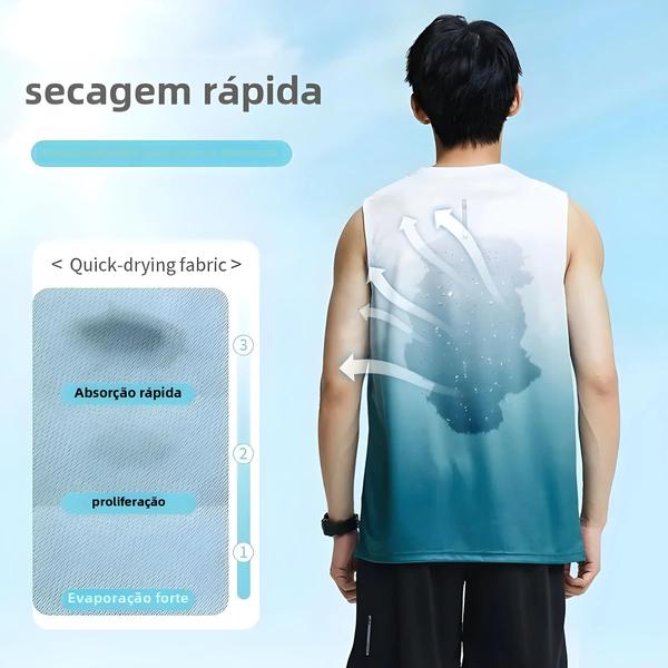 Imagem de Colete e Conjunto de Roupas Esportivas Masculino - Secagem Rápida e Confortável para Verão