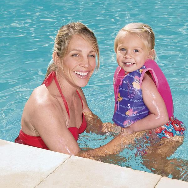 Colete flutuador com espuma Bestway para crianças de 11 a 18kg com proteção UPF 50+ Rosa Imagem de Colete flutuador com espuma Bestway para crianças de 11 a 18kg com proteção UPF 50+ Rosa