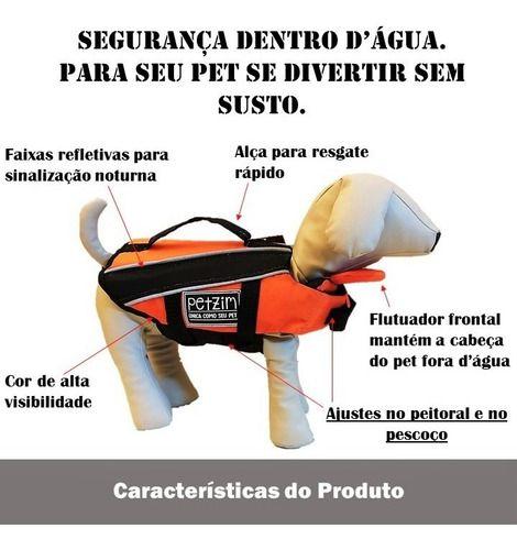 Imagem de Colete Flutuador Salva Vidas Para Cachorro Petzim G 15-30 Kg