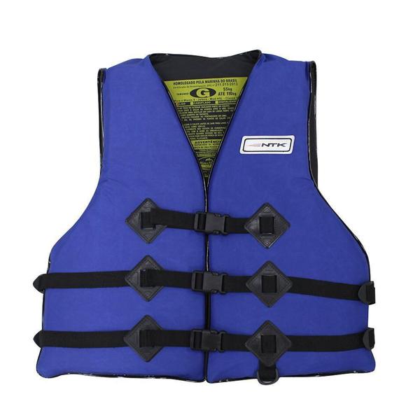 Colete Homologado Atlantico 55/110Kg Azul - Nautika Imagem de Colete Homologado Atlantico 55/110Kg Azul