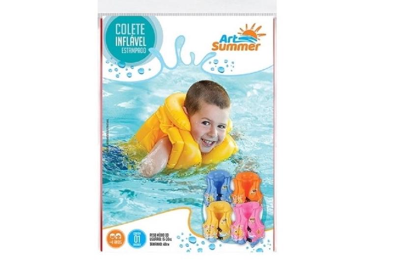 Imagem de Colete inflavel estampado boia infantil 15 - 30 kg art summer