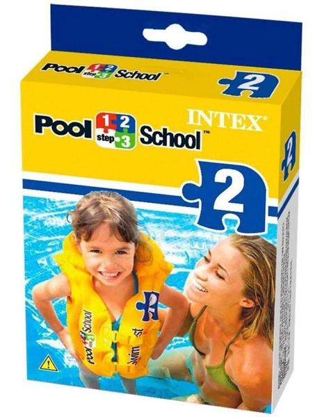 Imagem de Colete Inflável Salva Vidas Pool School - 13 a 23 kg - Intex 58660