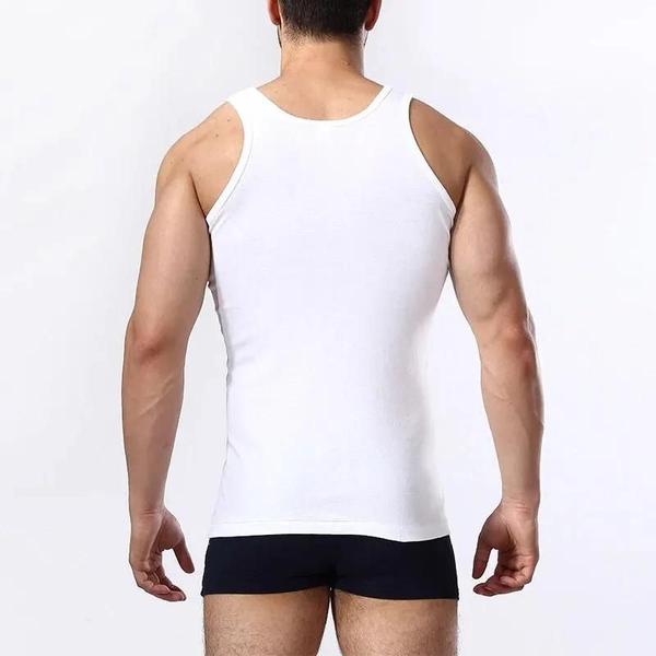 Colete Masculino de Algodão Puro - Sem Mangas, Ajuste Juvenil, para Todas as Estações Imagem de Colete Masculino de Algodão Puro - Sem Mangas, Ajuste Juvenil, para Todas as Estações