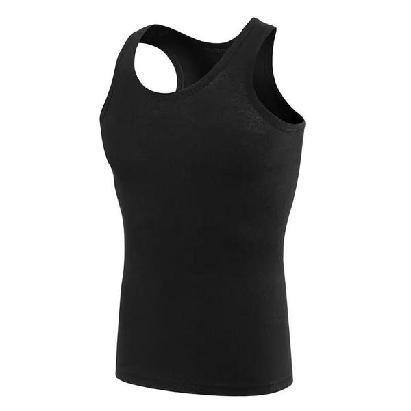 Colete Masculino de Algodão Puro - Sem Mangas, Ajuste Juvenil, para Todas as Estações Imagem de Colete Masculino de Algodão Puro - Sem Mangas, Ajuste Juvenil, para Todas as Estações