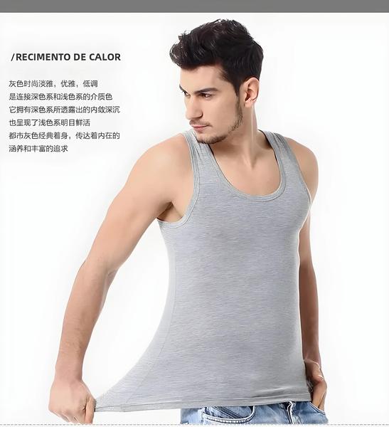 Colete Masculino de Algodão Puro - Sem Mangas, Ajuste Juvenil, para Todas as Estações Imagem de Colete Masculino de Algodão Puro - Sem Mangas, Ajuste Juvenil, para Todas as Estações