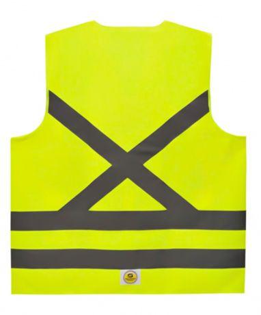 Imagem de Colete Refletivo Amarelo Fluorescente Super Safety Sem Bolso Com Zíper HI-VIS