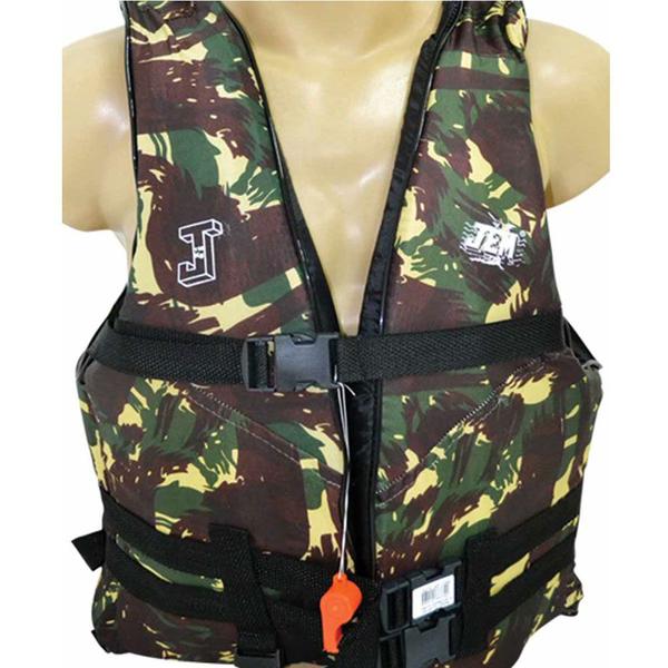 Colete Salva Vida Aux. Flutuação Camuflado 90 a 110kg - JEM Imagem de Colete Salva Vida Aux. Flutuação Camuflado 90 a 110kg