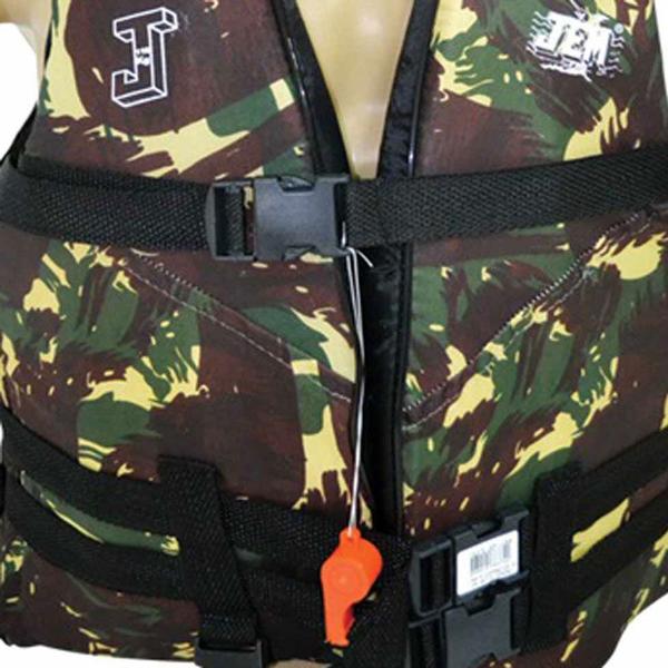 Colete Salva Vida Aux. Flutuação Camuflado 90 a 110kg - JEM Imagem de Colete Salva Vida Aux. Flutuação Camuflado 90 a 110kg