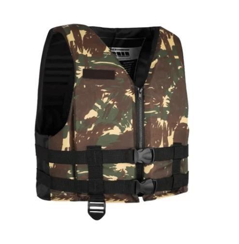 Colete Salva Vidas 150kg Camuflado Jogá Barco Jet Ski Standp Imagem de Colete Salva Vidas 150kg Camuflado Jogá Barco Jet Ski Standp