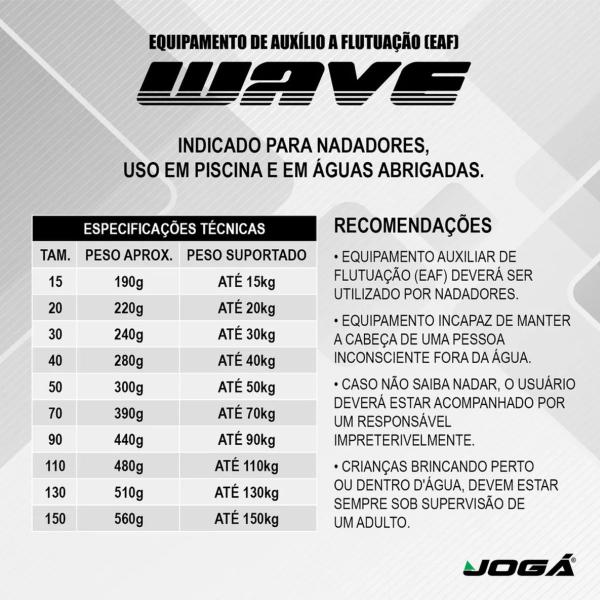 Colete Salva vidas Adulto Flutuante Jogá Wave Suporta até 90kg Imagem de Colete Salva vidas Adulto Flutuante Jogá Wave Suporta até 90kg